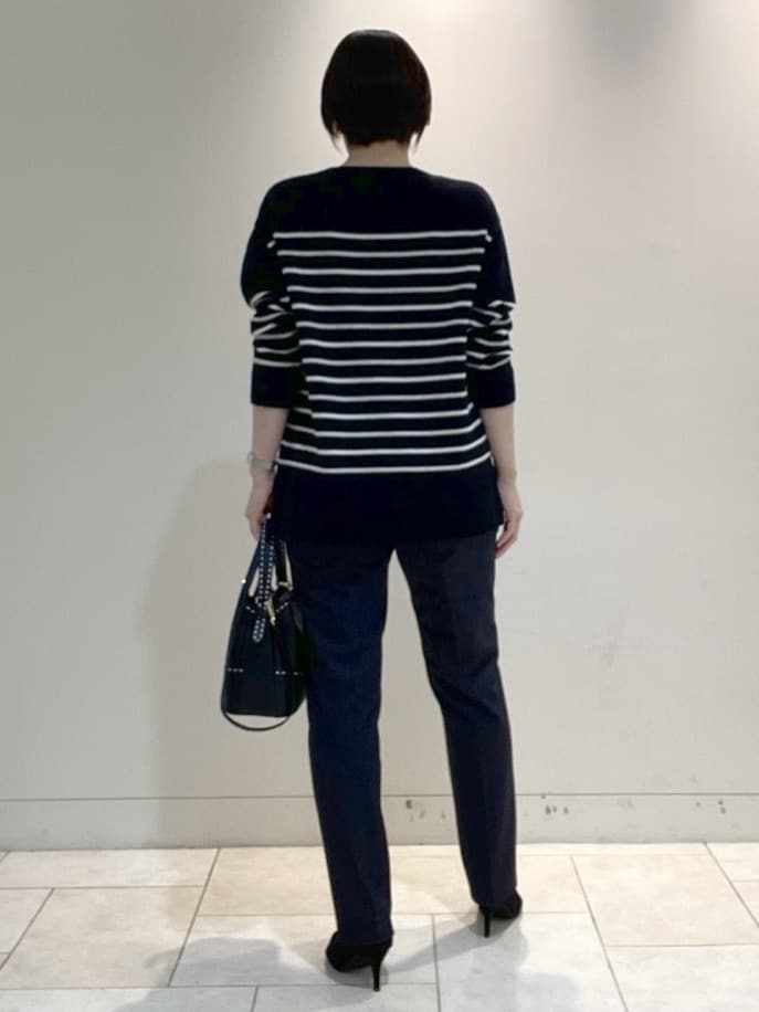 フミさんの「Reflect｜【高身長さんに嬉しい長め丈追加！／私のパンツ／すっきり見え◎】テーパードパンツ」を使ったコーディネート