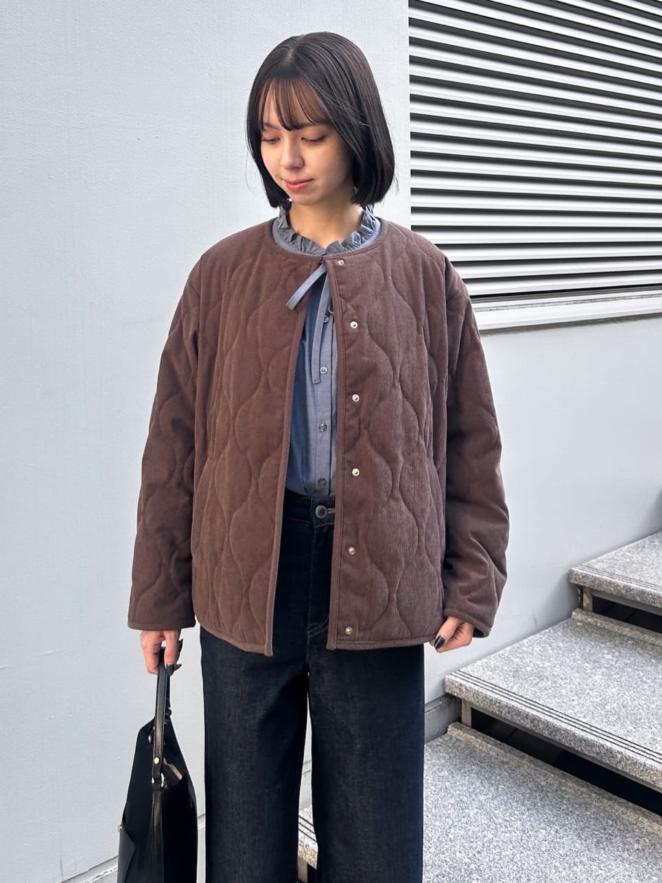 NATSUMIさんの「grove｜【2WAY・リバーシブル】大人が着たい上品コーデュロイジャケット」を使ったコーディネート