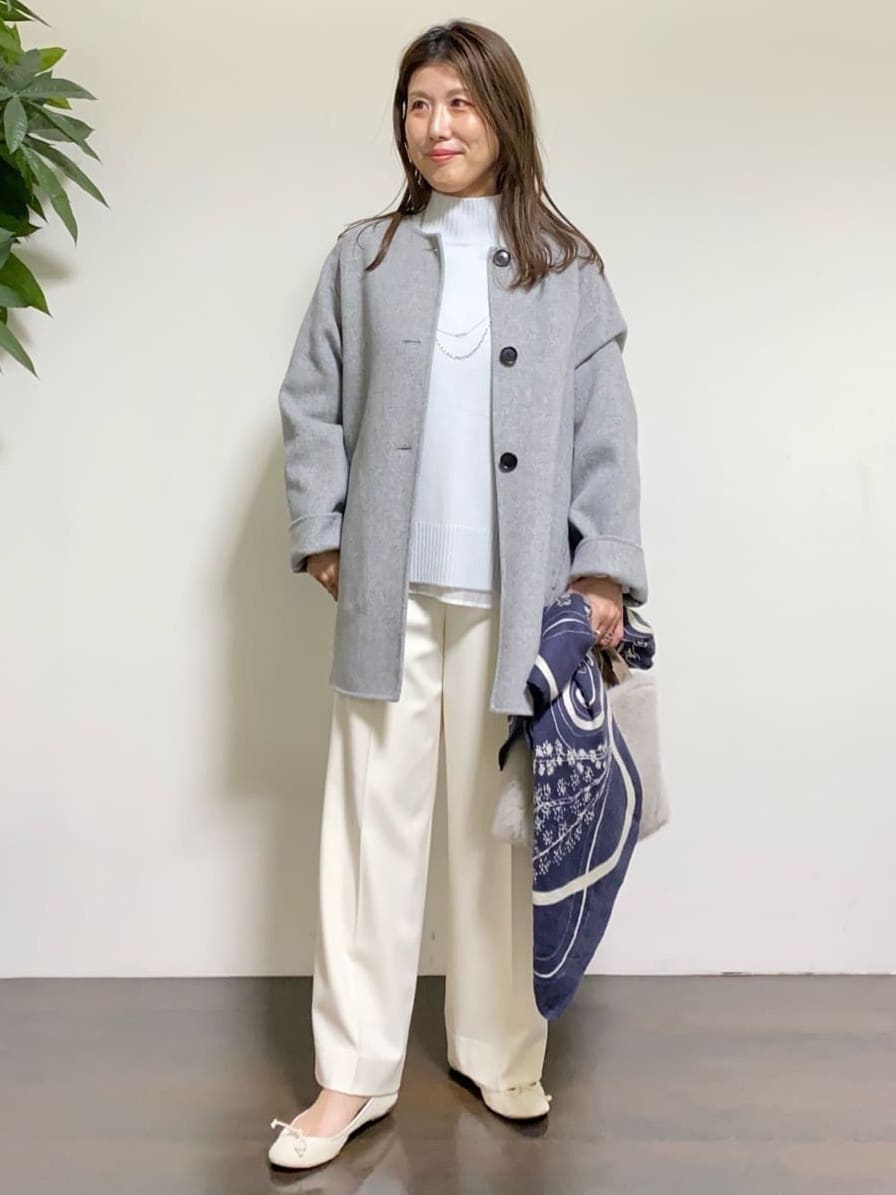 tomoさんの「UNTITLED｜【8色展開/洗える】ウールカシミヤ ハイネックニット」を使ったコーディネート