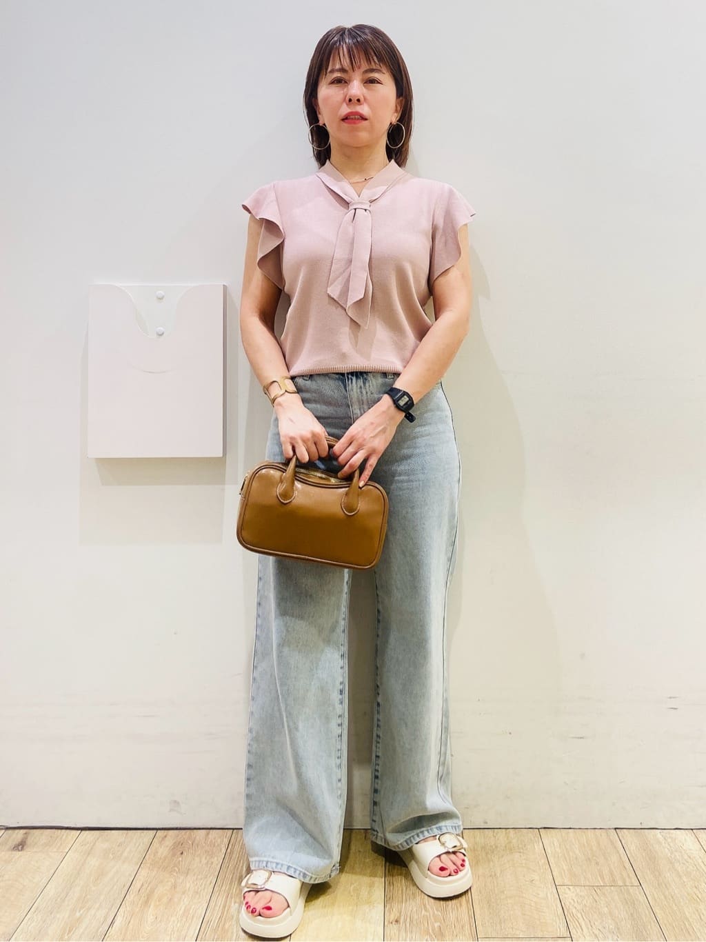 YUKOさんの「index｜《丈が選べる》デニムバギーパンツ【洗濯機洗い可】」を使ったコーディネート