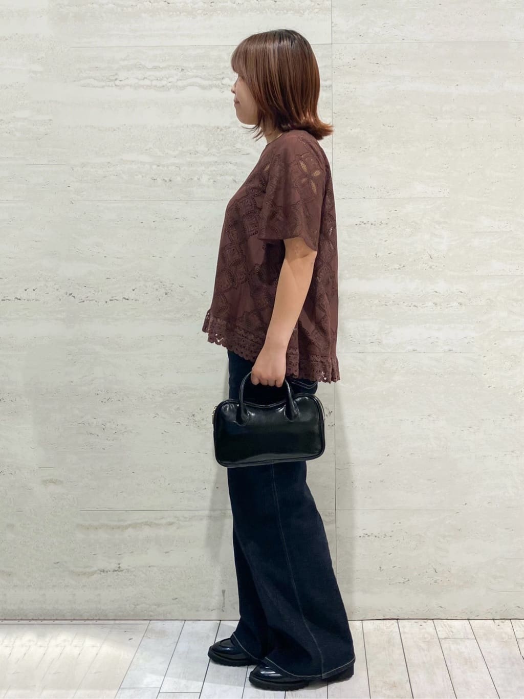 FUKAさんの「OPAQUE.CLIP｜レースフレアブラウス【洗濯機洗い可】」を使ったコーディネート