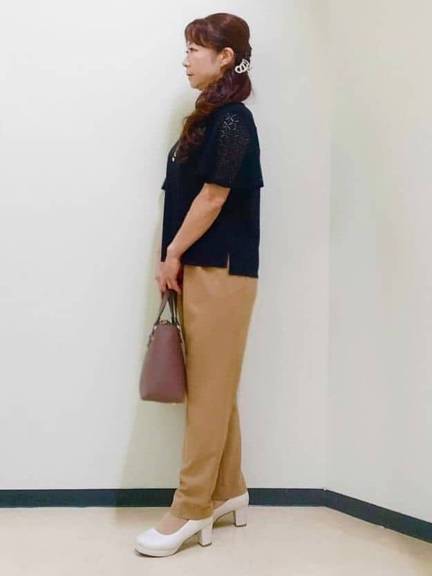 花さんの「Reflect｜幾何レーススリーブプルオーバージャージ」を使ったコーディネート