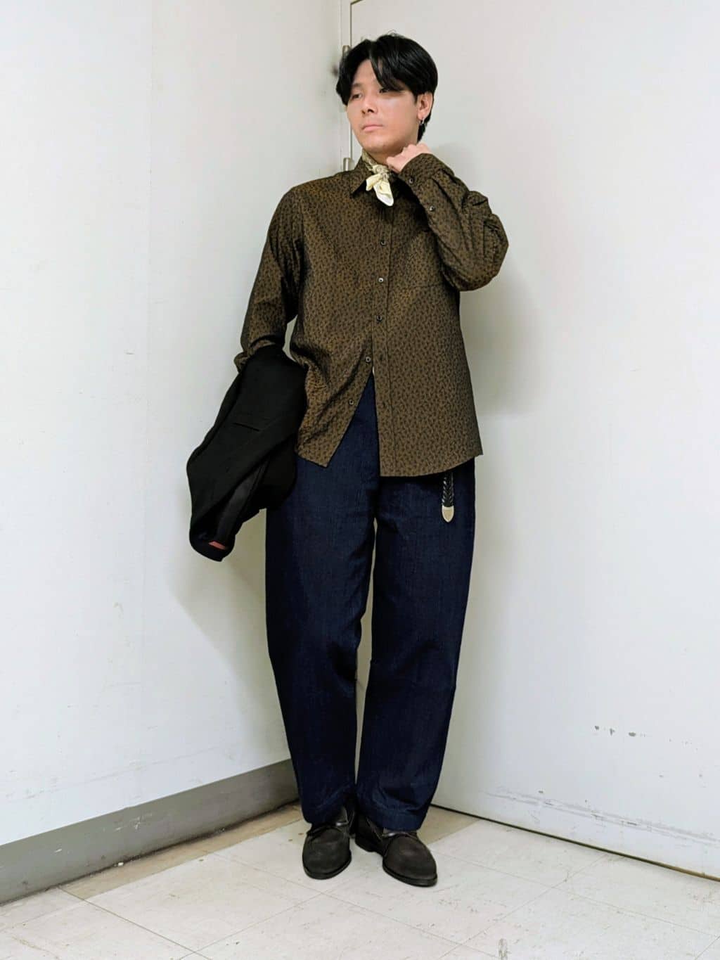 ryoさんの「TAKEO KIKUCHI｜【Made in JAPAN】播州織 ドビー千鳥シャツ」を使ったコーディネート