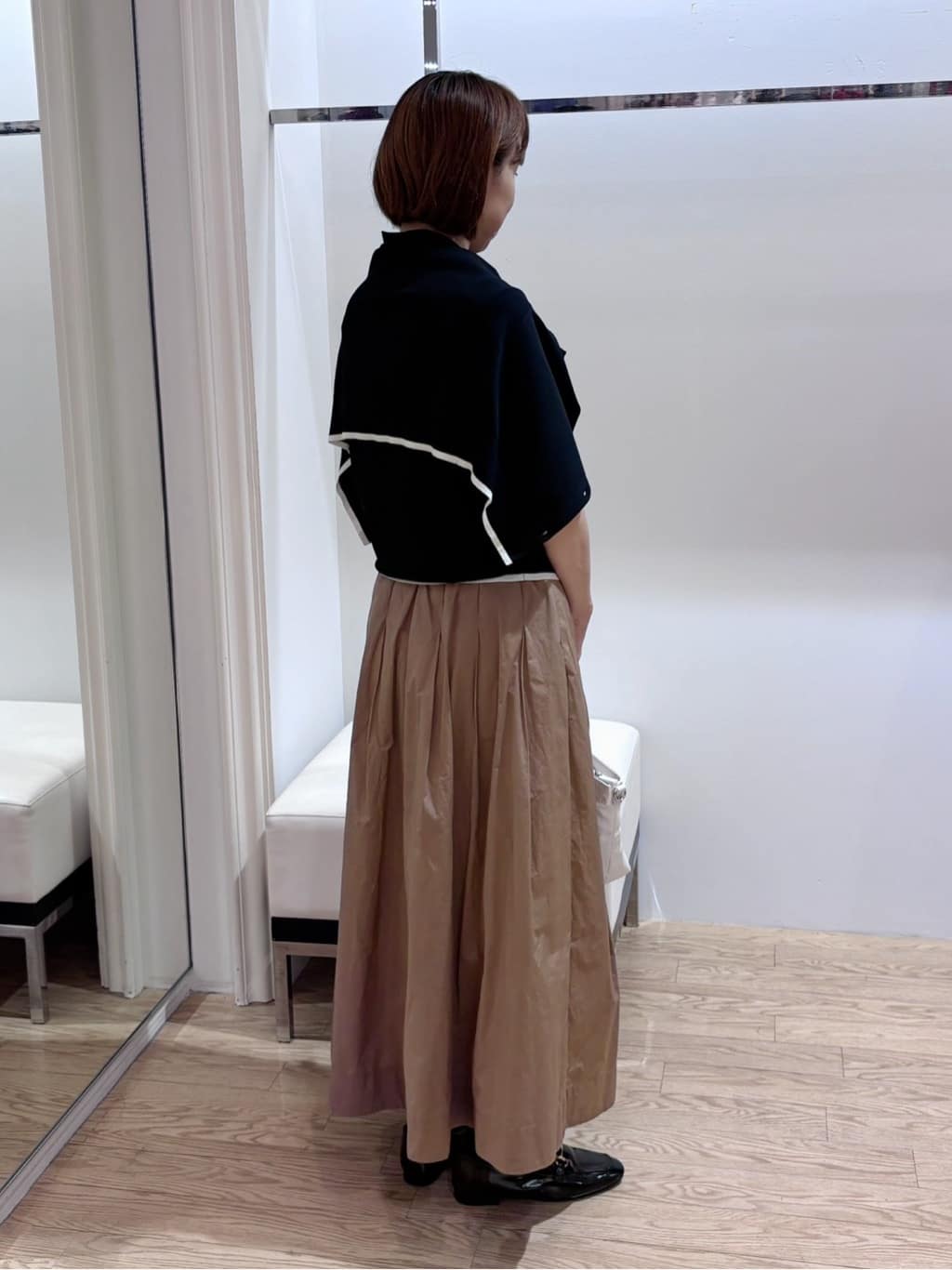 Satoさんの「UNTITLED｜【アンサンブル可/薄手/洗える】5分袖クルーニット」を使ったコーディネート