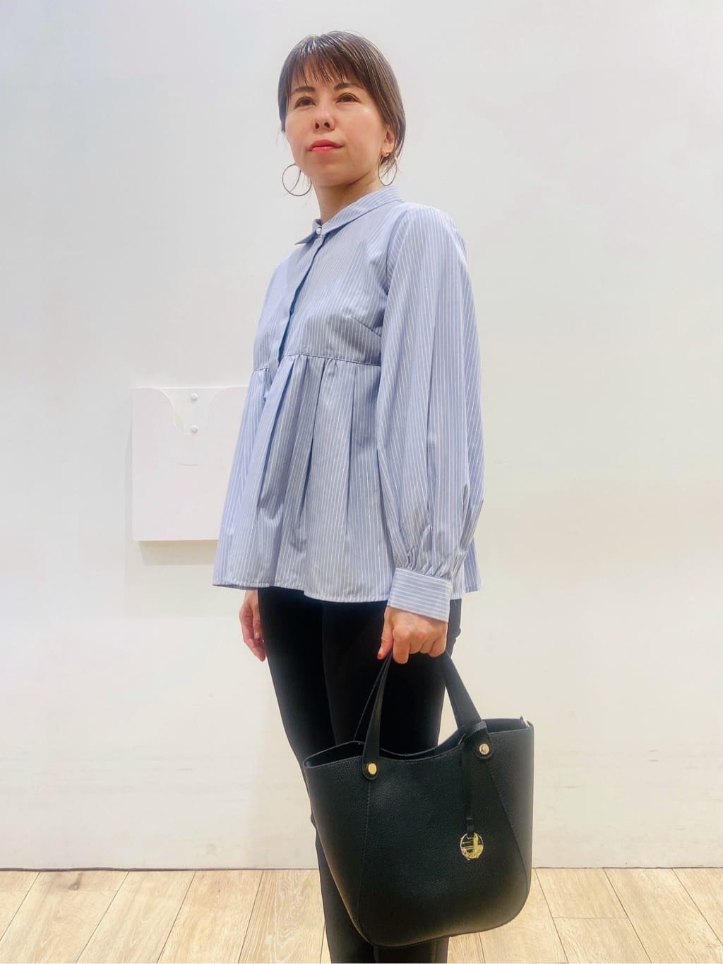 YUKOさんの「index｜《XS-LLサイズ》ストレッチテーパードパンツ／セットアップ対応【洗濯機洗い可／イージーアイロン／防」を使ったコーディネート
