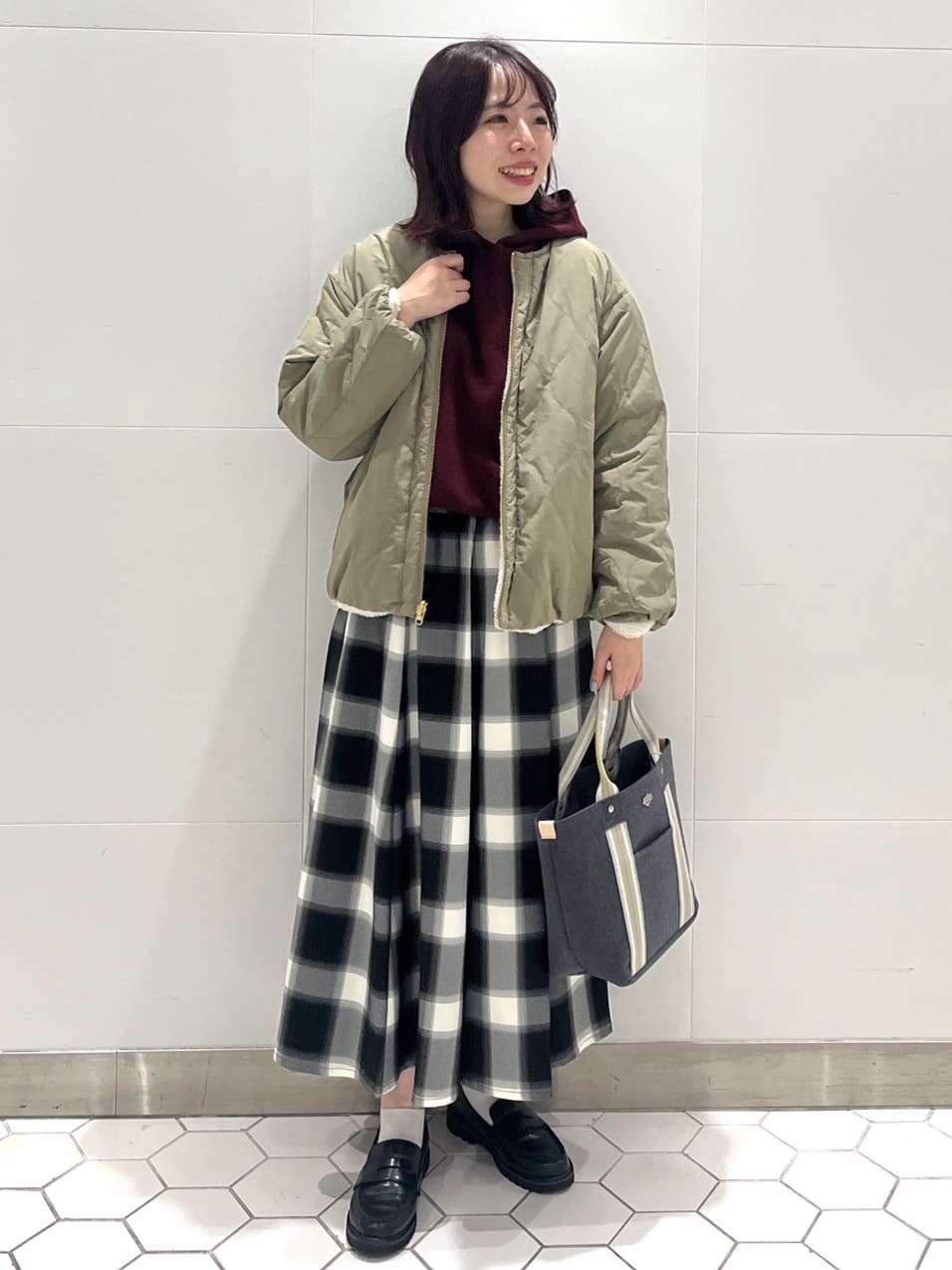 Makinoさんの「Dessin｜【2WAY】リバーシブルタフタボアアウター」を使ったコーディネート