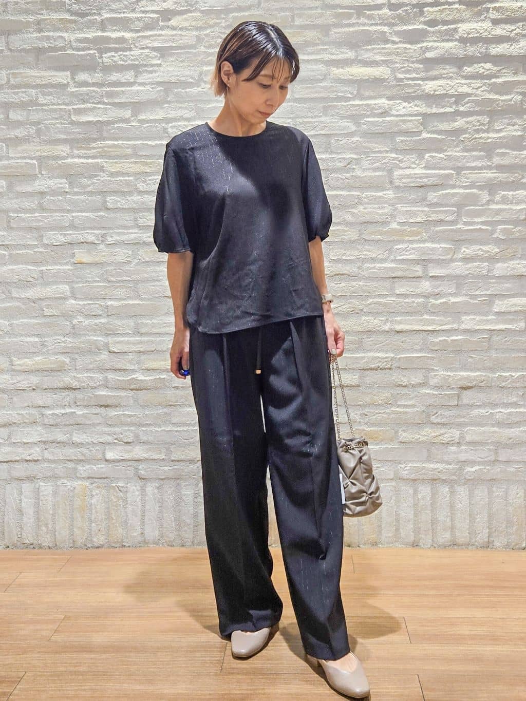 yoshimiさんの「OPAQUE.CLIP｜切替フォルムシャツ【洗濯機洗い可】」を使ったコーディネート