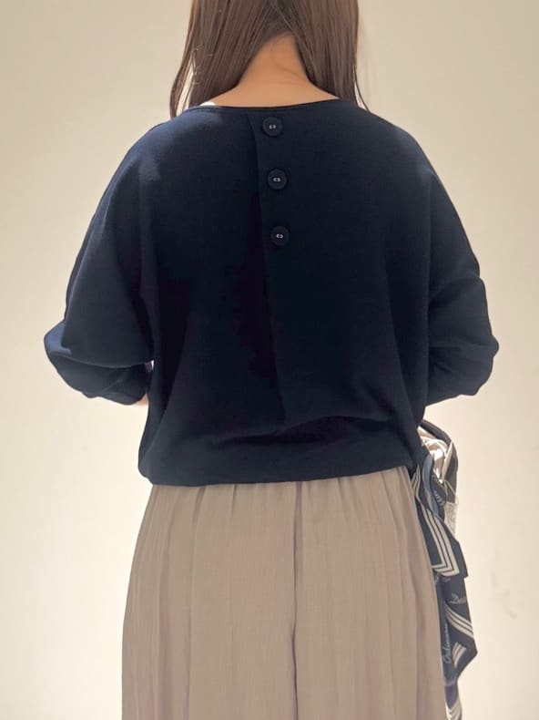 Liriさんの「Dessin｜【洗える】後ろボタンニットプルオーバー七分袖」を使ったコーディネート