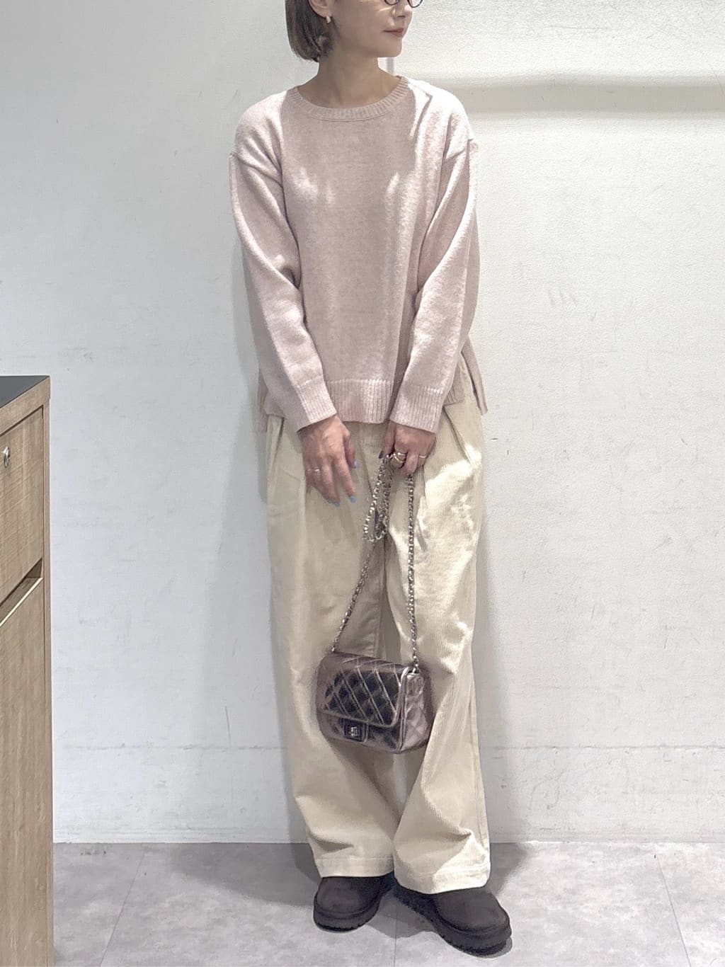 たけねぇさんの「OPAQUE.CLIP｜リラクシークルーネックニット【洗濯機OK】」を使ったコーディネート
