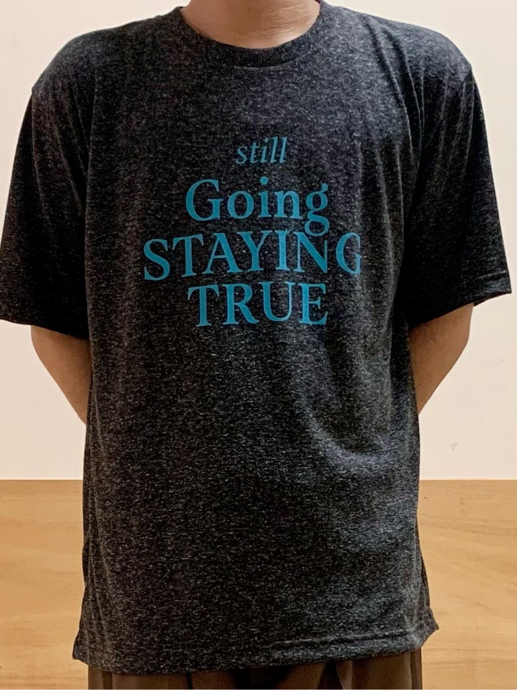MATUさんの「THE SHOP TK｜ポリ麻プリント半袖Tシャツ【洗濯機OK】」を使ったコーディネート