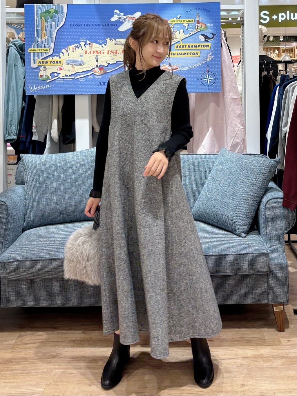 yuinaさんの「Dessin｜【洗える】オーガンジーフリルニット」を使ったコーディネート
