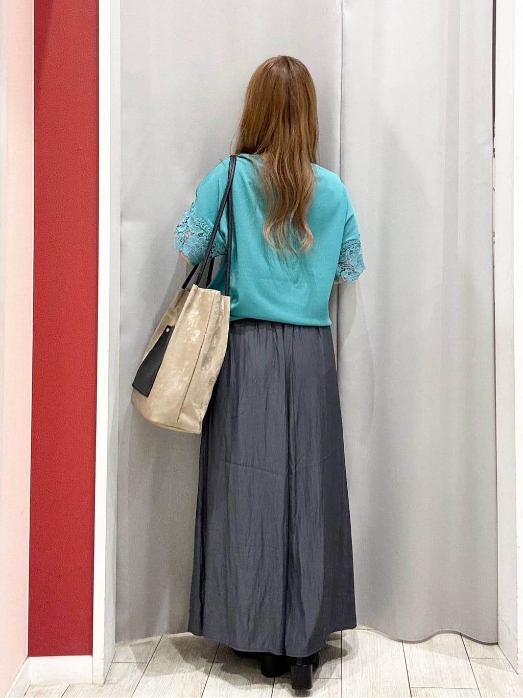 shioさんの「SHOO･LA･RUE｜【S-LL/ひんやり/UV/】大人上品な お袖レースニット」を使ったコーディネート