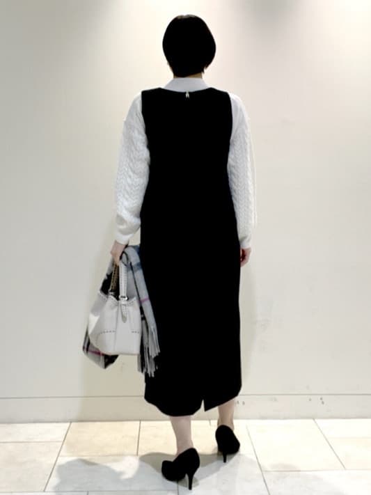 フミさんの「Reflect｜【一枚で着映え◎／ゆったりシルエット】ラメ&times;スパンコールウール混ニット」を使ったコーディネート