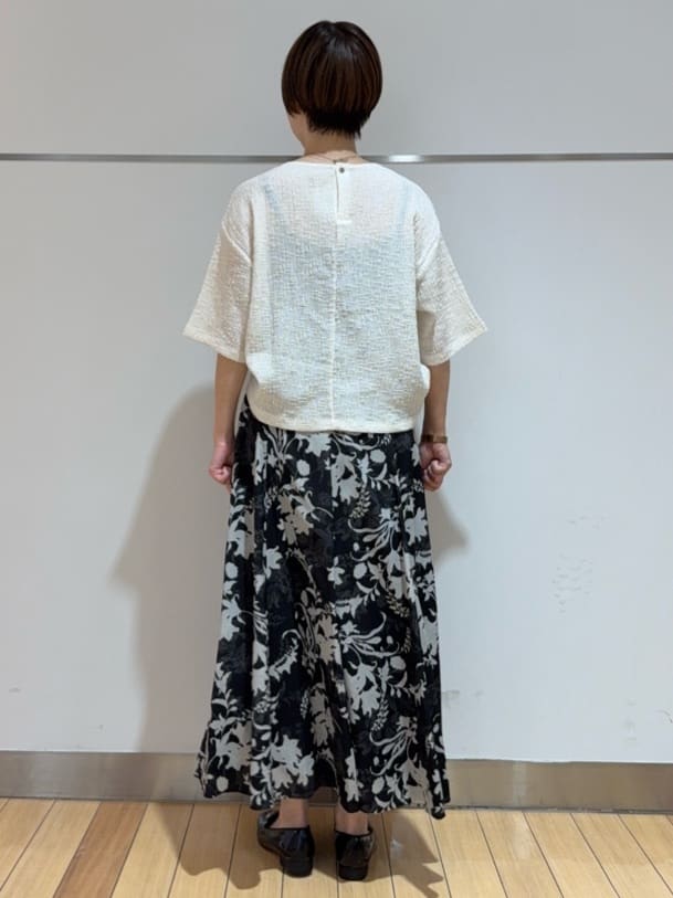 あやさんの「UNTITLED｜【五分袖/ジャージトップス】スラブカールマイヤープルオーバー」を使ったコーディネート