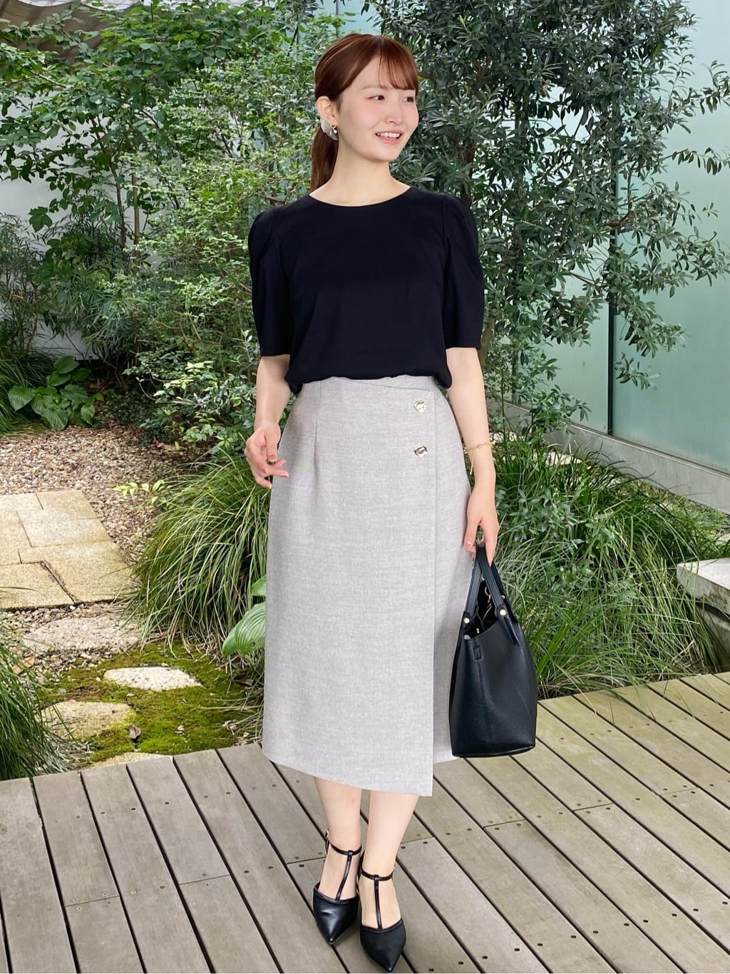 みさかさんの「index｜《7色展開／XS-LLサイズ》多機能タックスリーブトップス【汗ジミ防止／吸水速乾／接触冷感／UVケア」を使ったコーディネート
