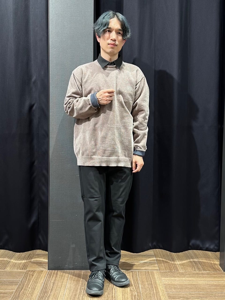 tomoyaさんの「THE SHOP TK｜【触れるたびに心地良い】ライトモールニット　洗濯機OK/ユニセックスでおすすめ！」を使ったコーディネート