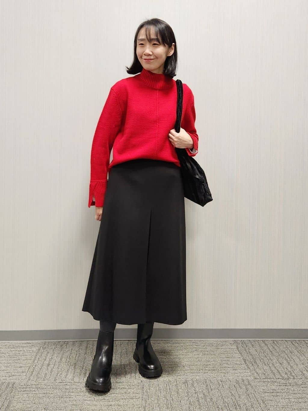 naraさんの「Dessin｜【洗える】センタータックラインハイネックニット」を使ったコーディネート