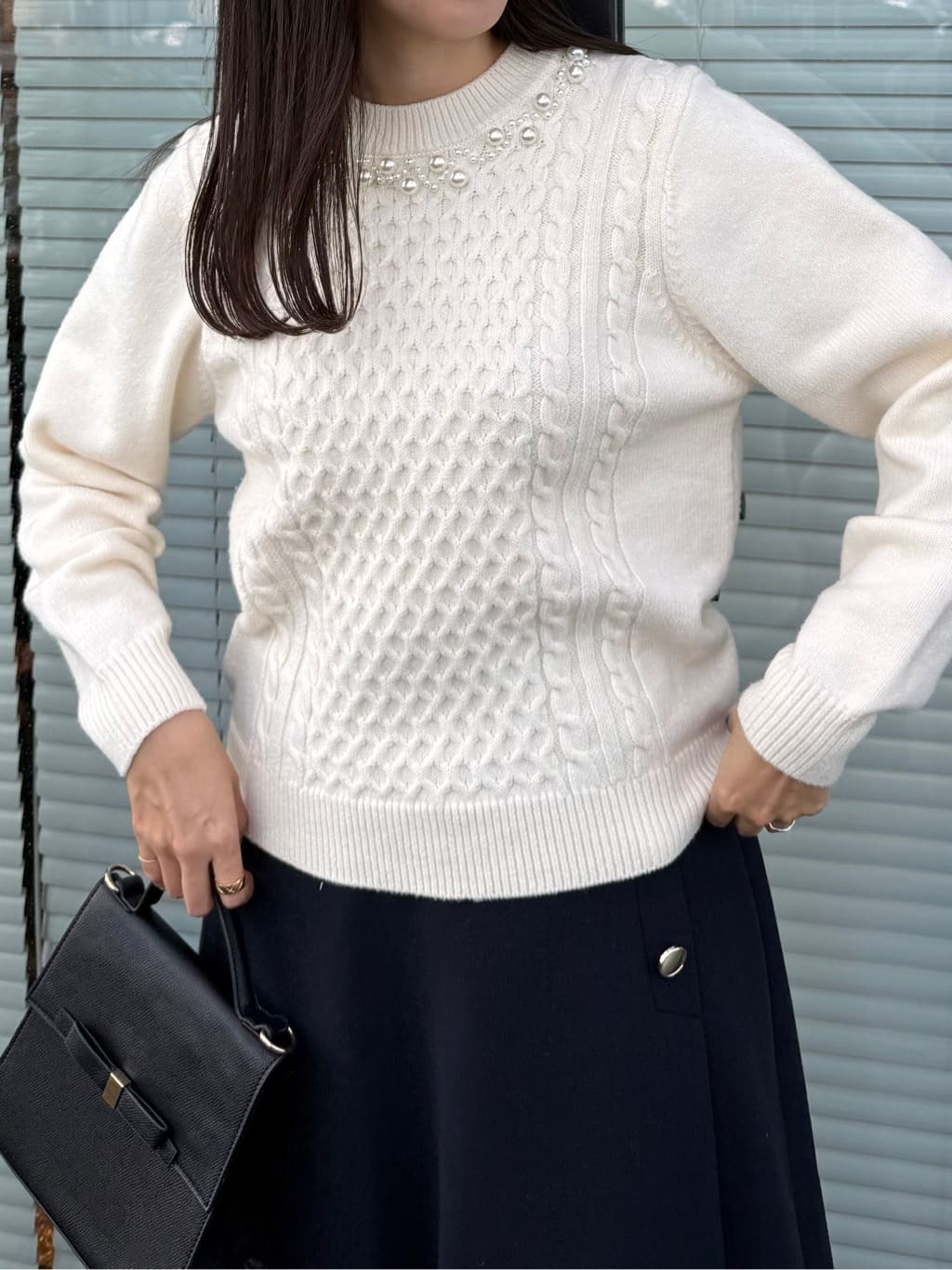 teiさんの「Couture brooch｜リボンデザイン2WAYバッグ」を使ったコーディネート
