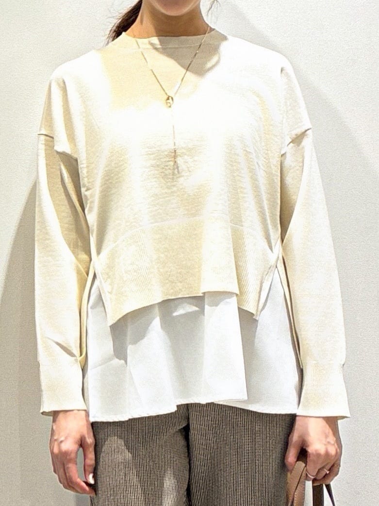 もんちゃんさんの「OPAQUE.CLIP｜《ツインセット》リラクシーサイドスリットニット&times;ドッキングタンク【洗濯機洗い可】」を使ったコーディネート
