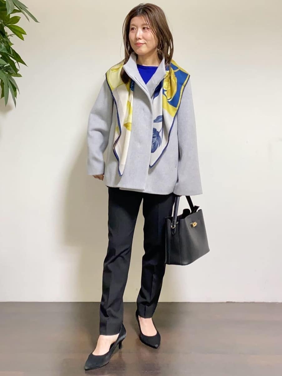 tomoさんの「UNTITLED｜【あったか素材/ストレッチ性】裏起毛テーパードパンツ」を使ったコーディネート