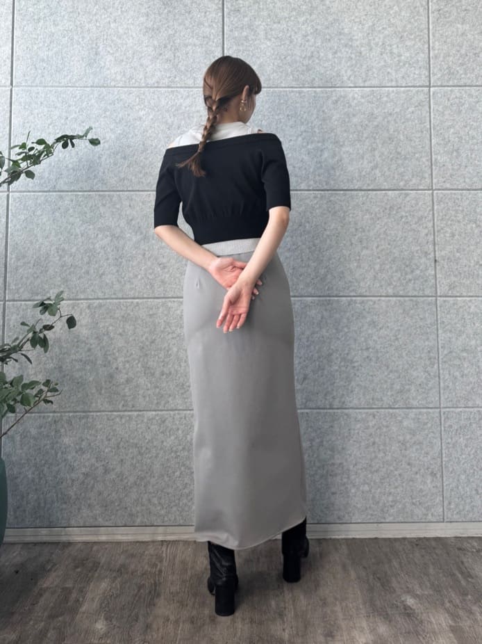 designer yukaさんの「CODE A｜design knit tank」を使ったコーディネート