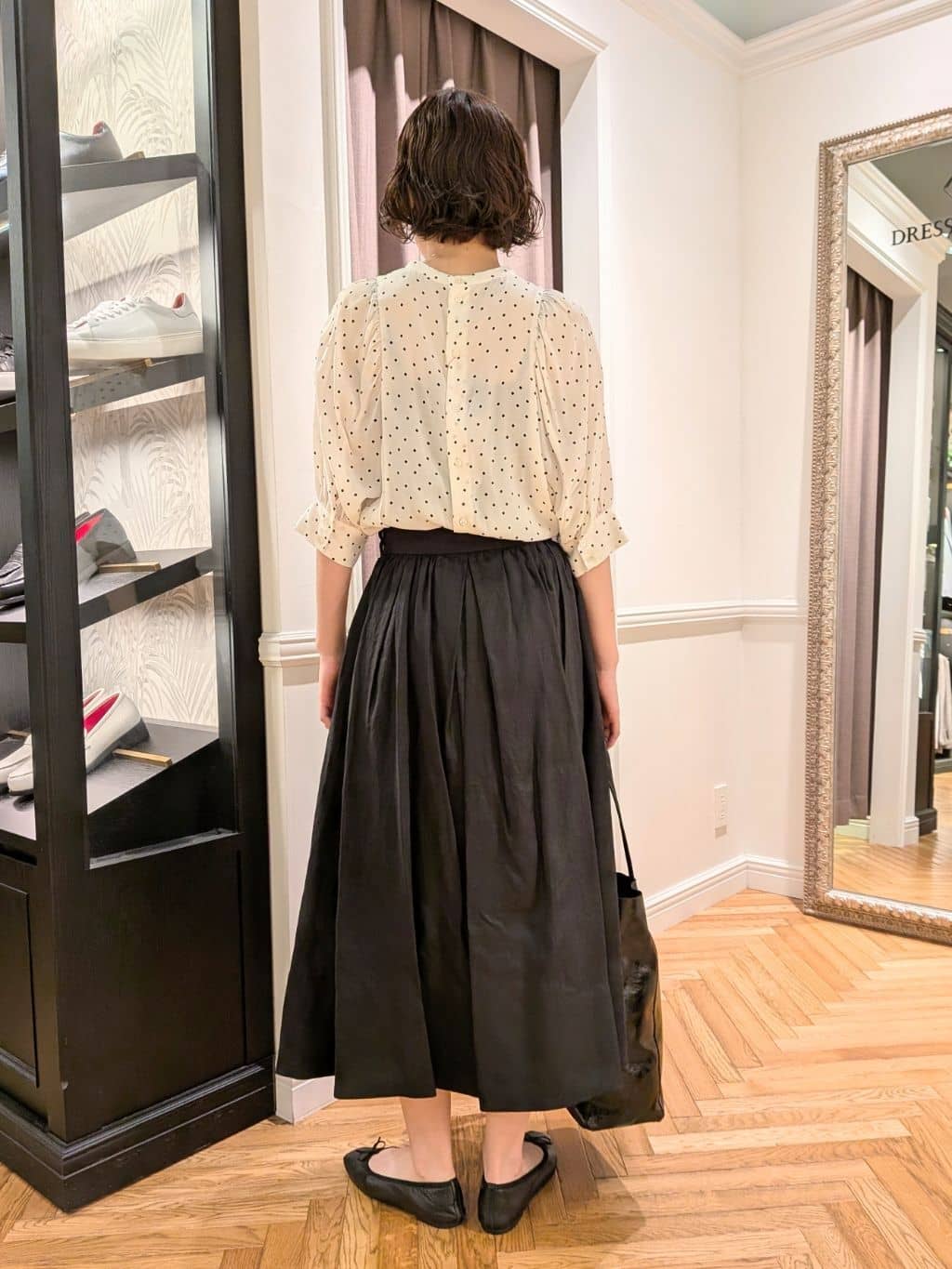 saoriさんの「DRESSTERIOR｜◆ソフトレザーバレエシューズ」を使ったコーディネート