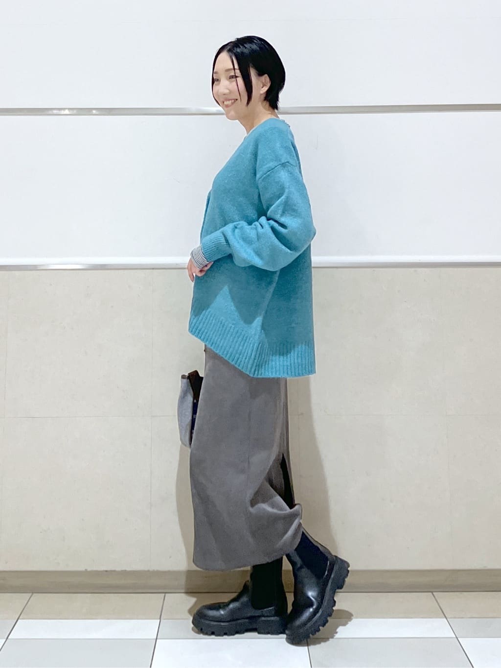 eriko さんの「Dessin｜【セットアップ可・洗える】マシュマロスウェードスカート」を使ったコーディネート
