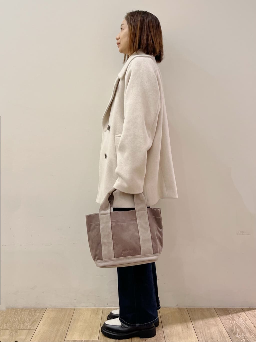 kcさんの「OPAQUE.CLIP｜アート柄シャギーニット【洗濯機OK】」を使ったコーディネート