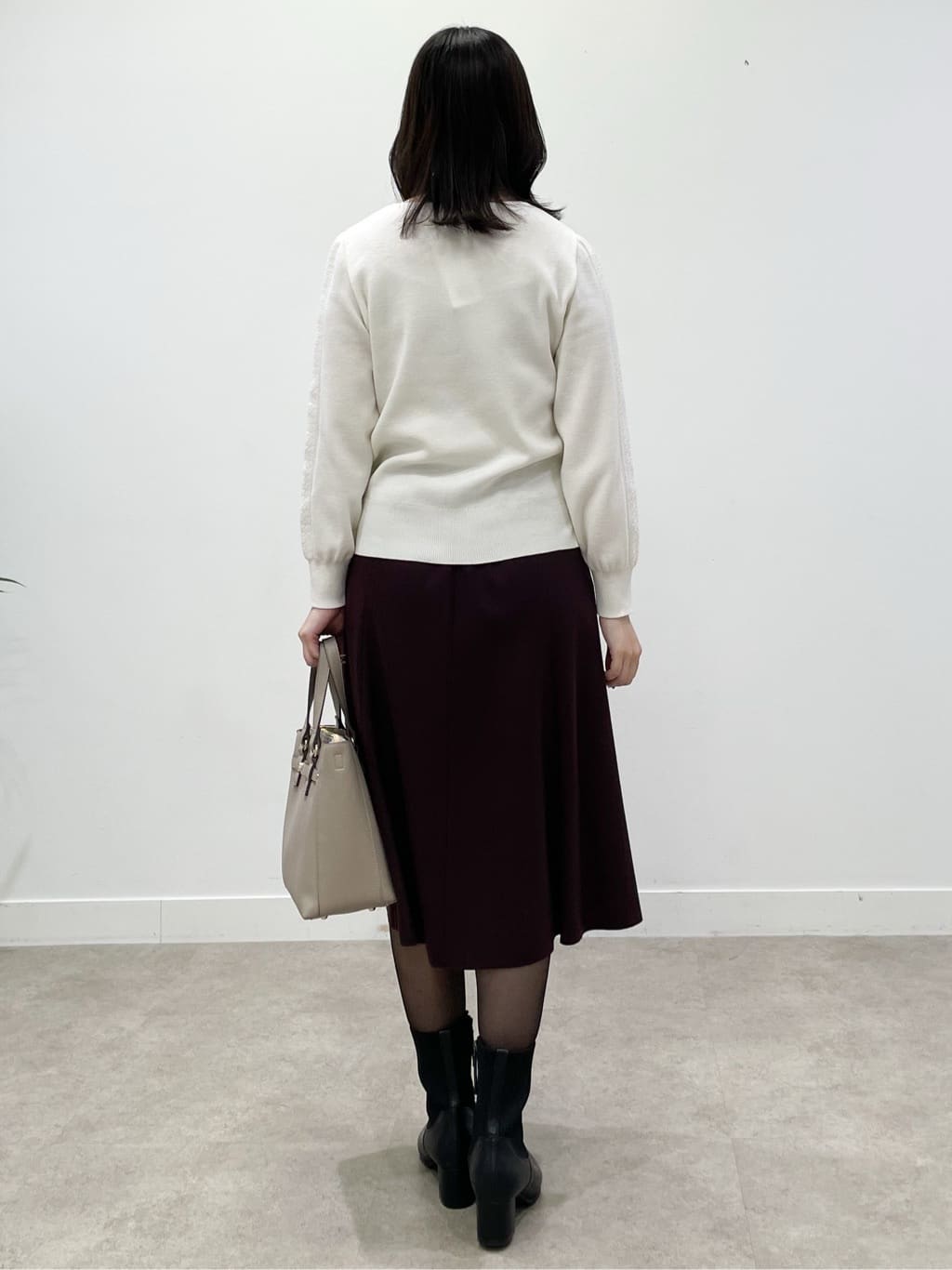 yukariさんの「Reflect｜【選べる8色／スカートにもパンツにも◎】ウール混ボートネックニット」を使ったコーディネート