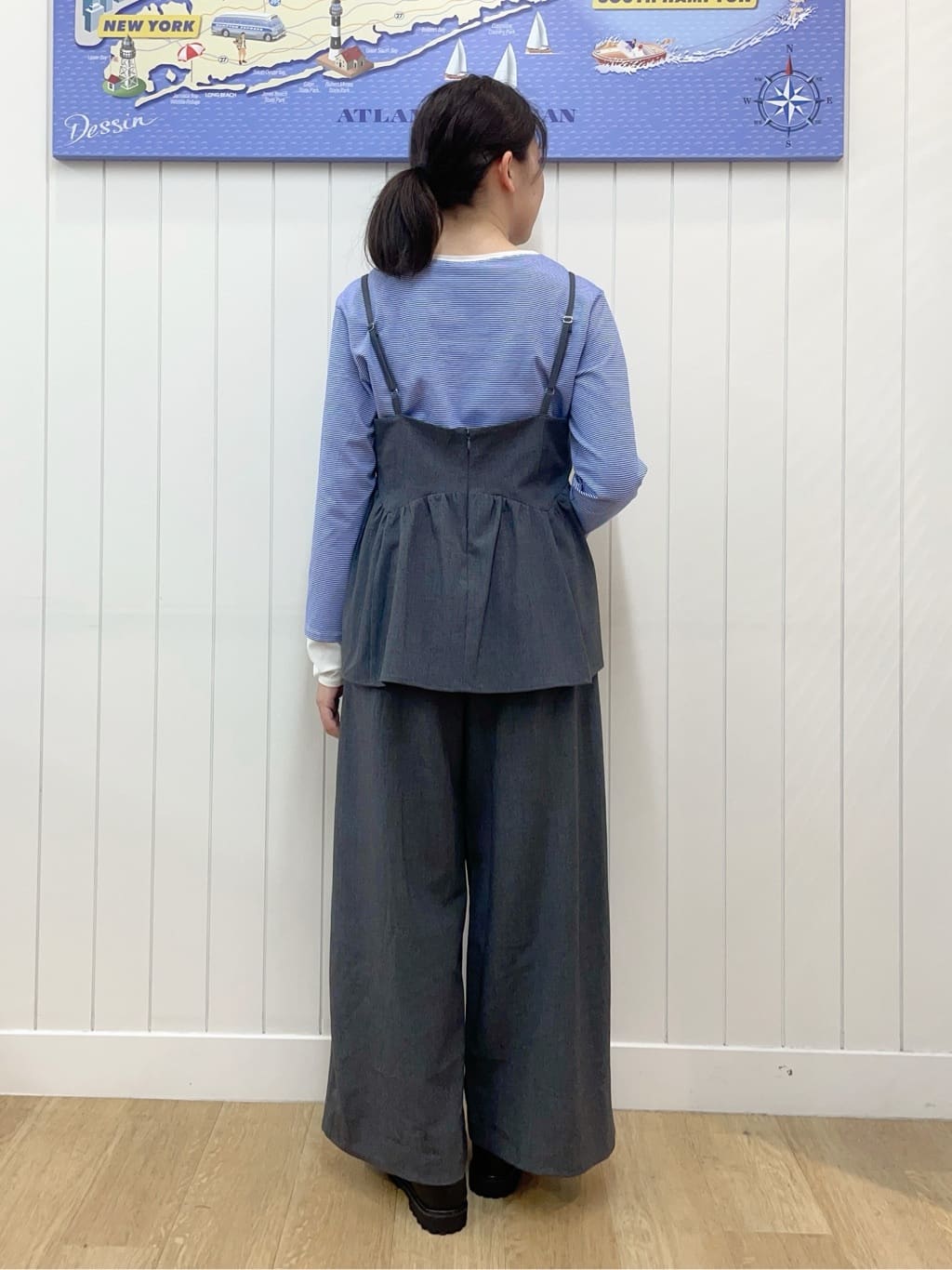 Mayaさんの「Dessin｜【セットアップ可・洗える】ギャザーレイヤードキャミソール」を使ったコーディネート