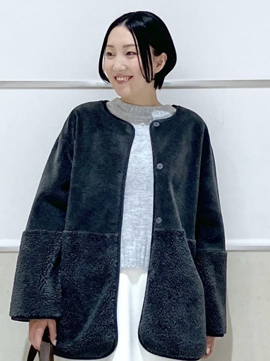 eriko さんの「Dessin｜【2WAY】フェイクムートンコート」を使ったコーディネート