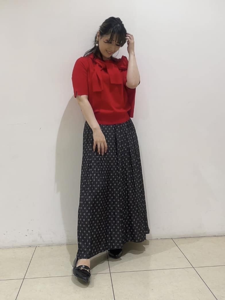watanabeさんの「UNTITLED｜【アンサンブル可/薄手/洗える】5分袖クルーニット」を使ったコーディネート