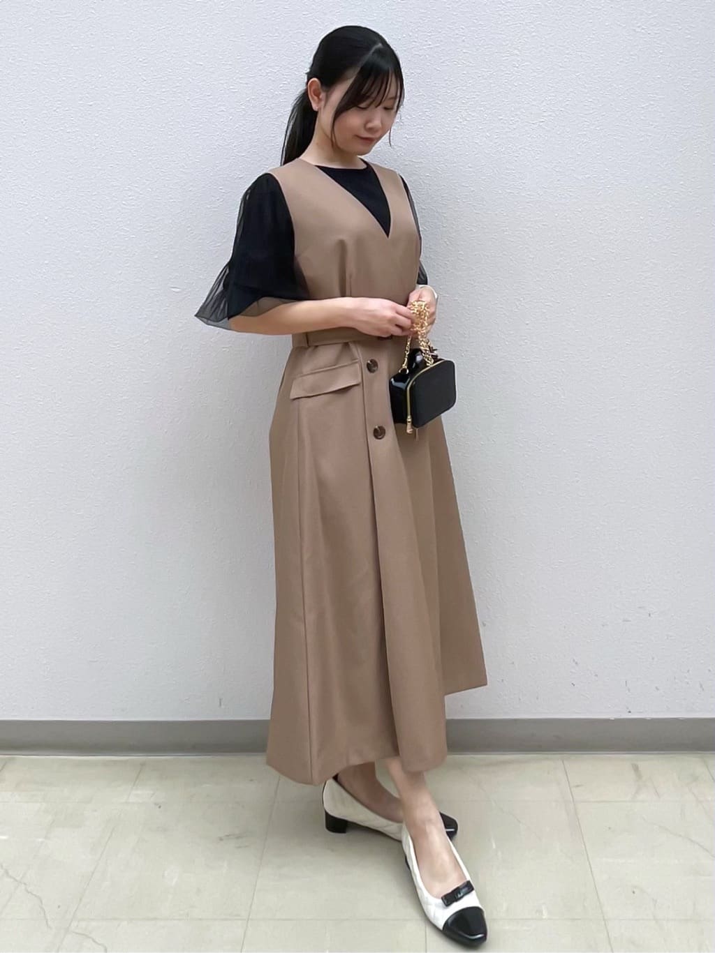 Izuさんの「index｜《5色展開》マジョリカプリーツスリーブニット【洗濯機洗い可】」を使ったコーディネート