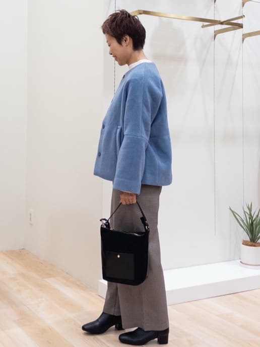 シュウコさんの「grove｜【ウール混】軽やかに羽織れるショートコート」を使ったコーディネート