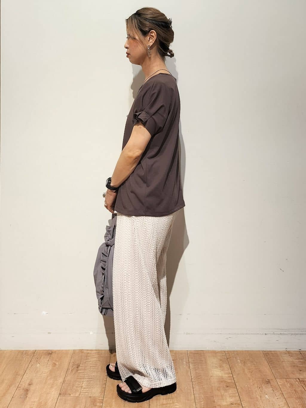 YUKIさんの「SHOO･LA･RUE｜【S-LL/UV/プチプラ】お袖タックで好印象 デザインTシャツ」を使ったコーディネート