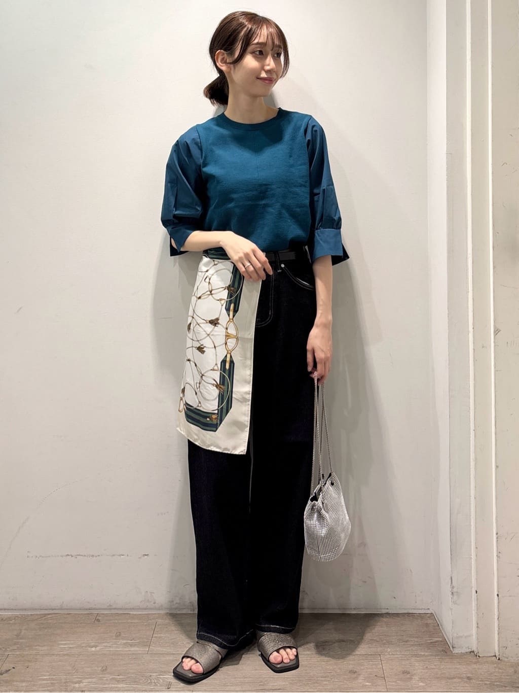 ぶまりんさんの「OPAQUE.CLIP｜ドッキングスリーブニット【洗濯機洗い可／抗ピル】」を使ったコーディネート