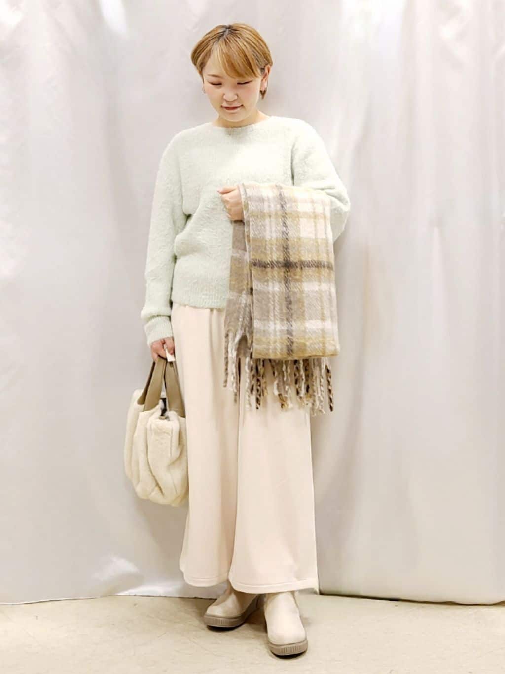Chiiさんの「SHOO･LA･RUE｜ファー2層2WAYトートバッグ」を使ったコーディネート