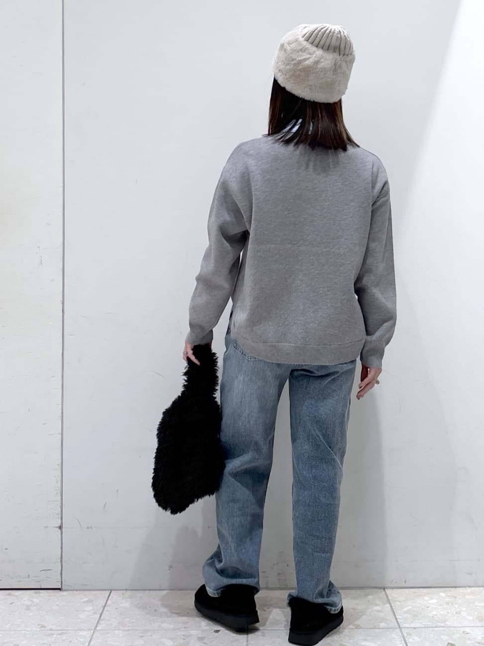 mameさんの「OPAQUE.CLIP｜襟付きロゴジャカードニット【洗濯機OK】」を使ったコーディネート