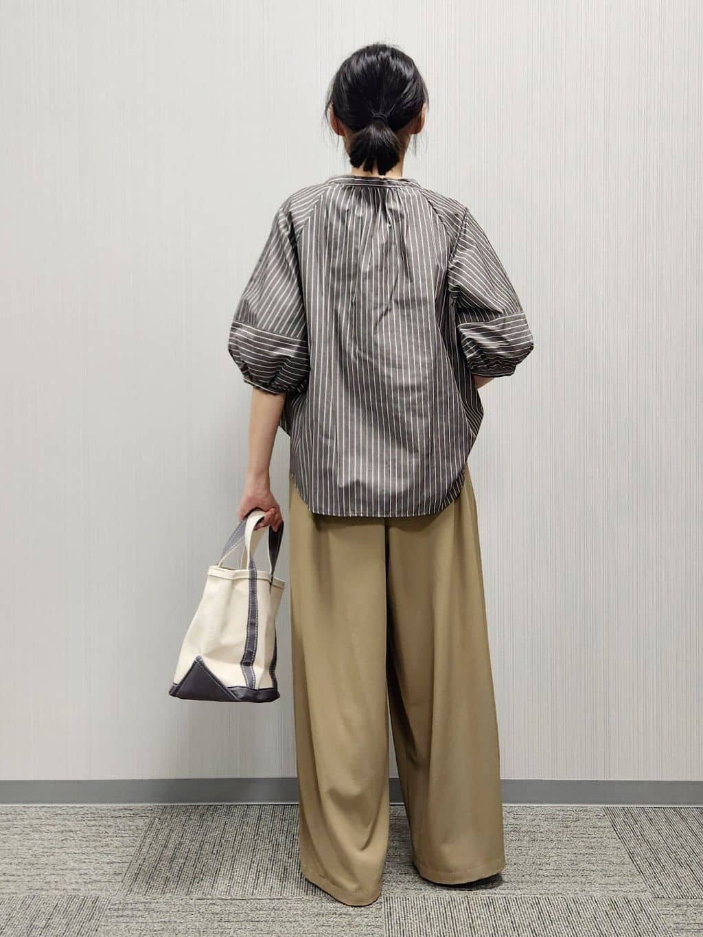 naraさんの「Dessin｜【セットアップ可・洗える】ダブルタックワイドパンツ」を使ったコーディネート