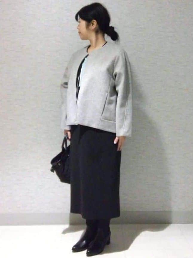 sakoさんの「Reflect｜【ゆったりシルエット】ジャージメルトンコクーンジャケット」を使ったコーディネート