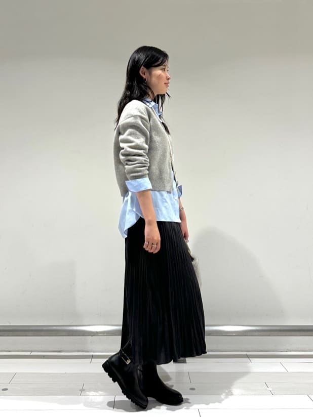 fukaさんの「UNTITLED｜【ゆったりサイズ／着丈短め】ジップニットカーディガン」を使ったコーディネート