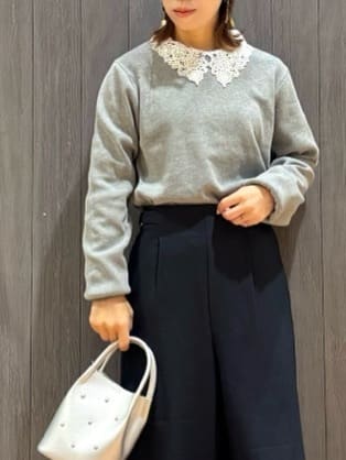 meiさんの「SHOO･LA･RUE｜ウエストまわりをすっきり魅せる デザインガウチョパンツ」を使ったコーディネート