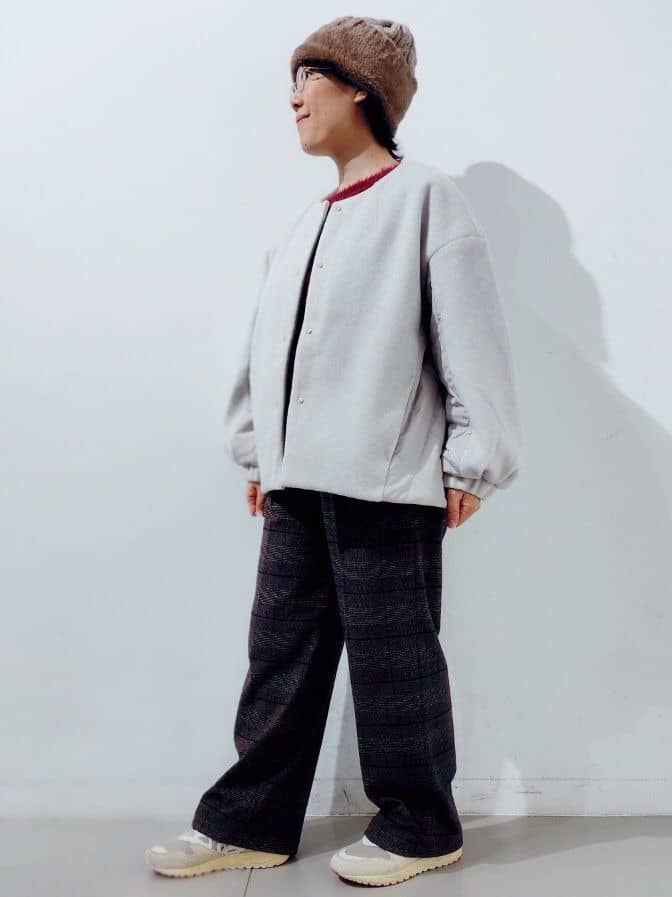 kodamaさんの「THE SHOP TK｜前後で印象が変わる ドッキングノーカラージャケット」を使ったコーディネート