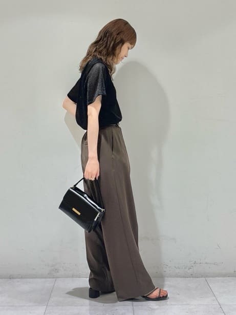 kyokaさんの「UNTITLED｜【洗える】ラメシアーTシャツ」を使ったコーディネート