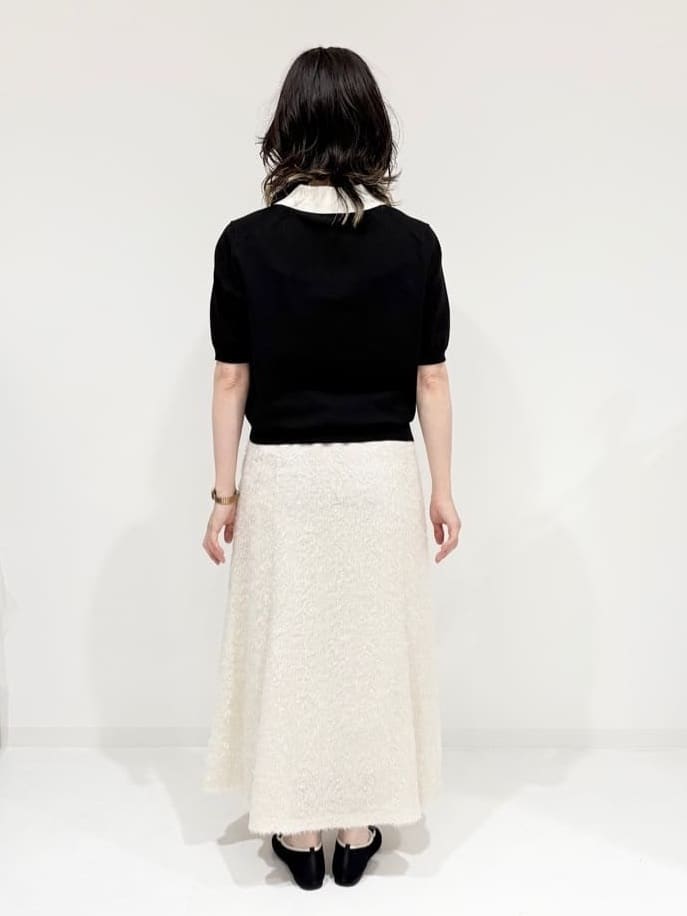 サオリさんの「UNTITLED｜【トレンド/きれいめ】5分袖ポロニット」を使ったコーディネート