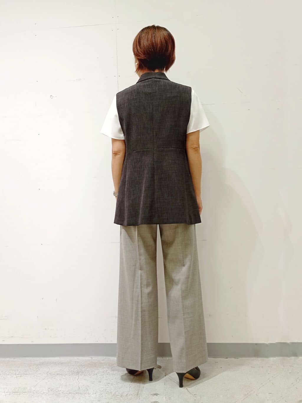 Kさんの「INDIVI｜【セットアップ可能】凹凸ストレッチ素材テーラードカラージレジャケット」を使ったコーディネート