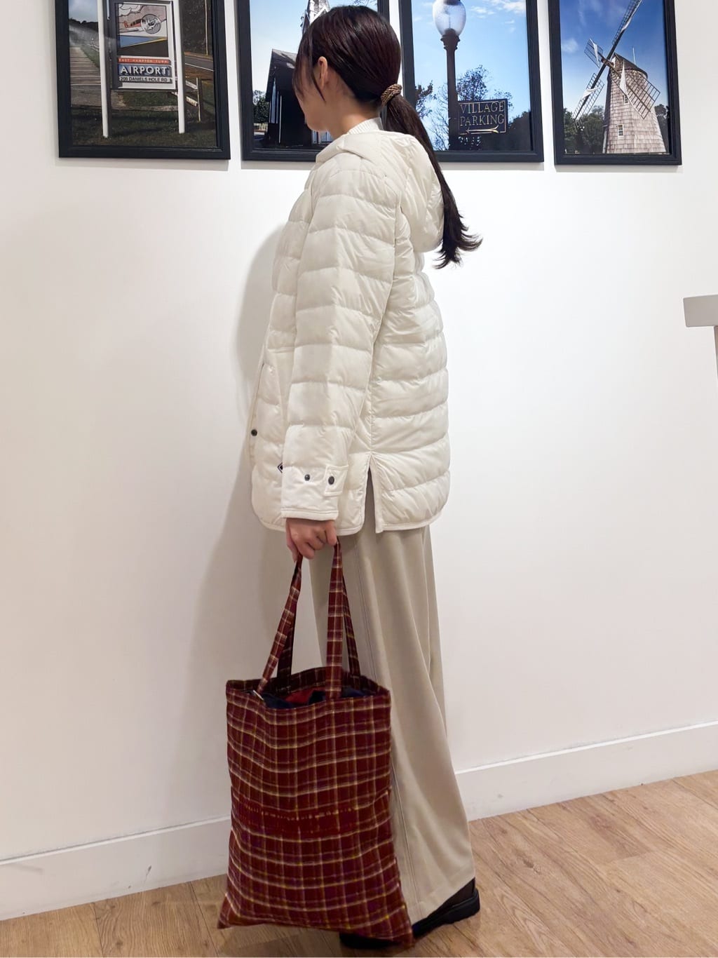 Ririkaさんの「Dessin｜チェックトートバッグ」を使ったコーディネート