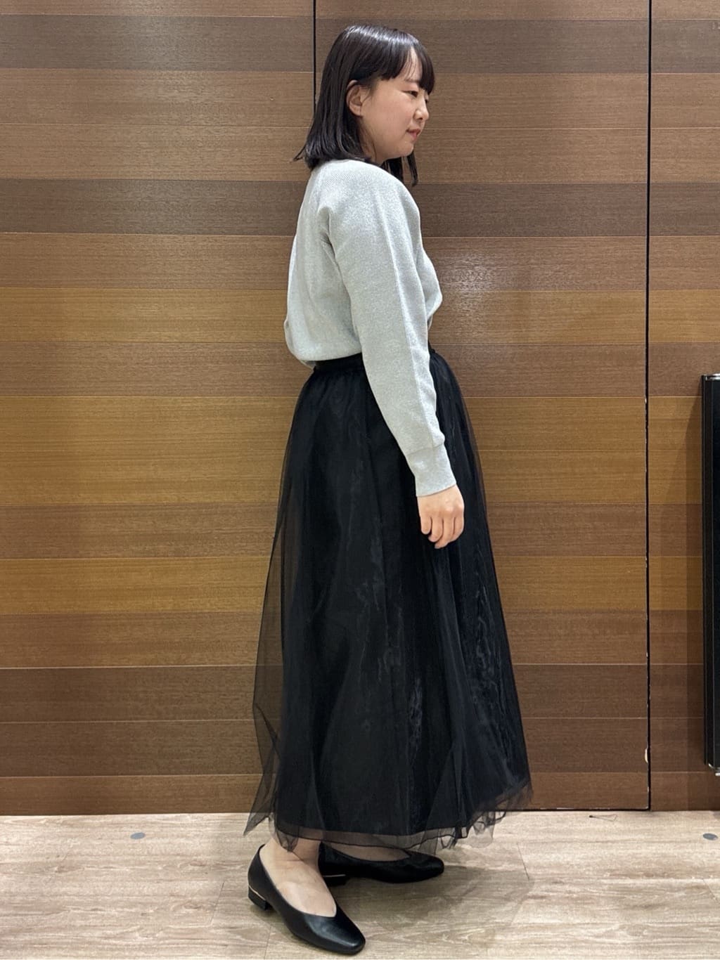 yumeさんの「OPAQUE.CLIP｜ボタンデザインラメニット【洗濯機OK】」を使ったコーディネート