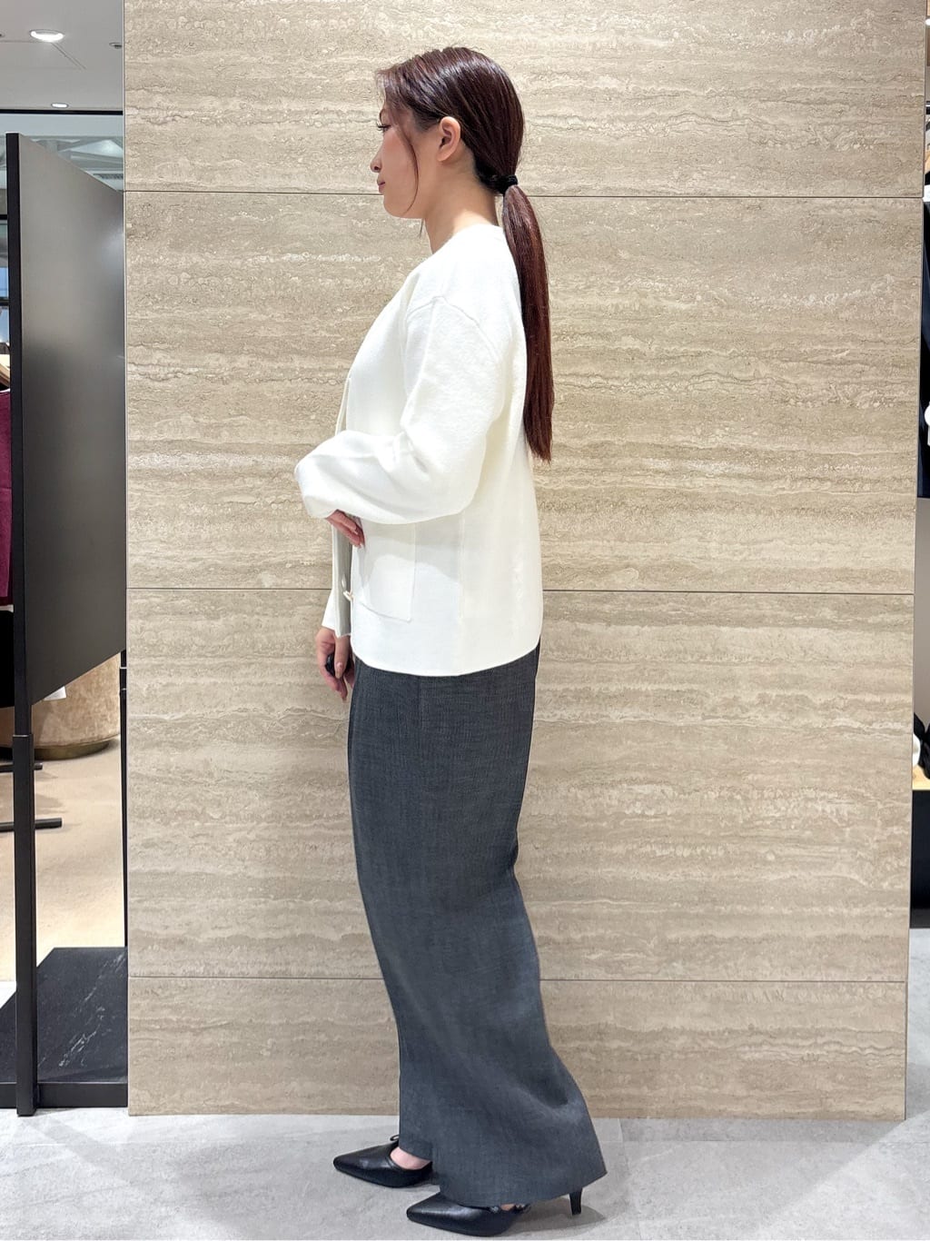 ふうかさんの「index｜ベルト付き2タックワイドパンツ【洗濯機OK／ストレッチ／防シワ／イージーアイロン】」を使ったコーディネート