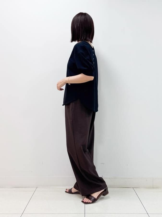 nakajoさんの「Dessin｜【360度可愛い/前後2WAY/洗える】ライトコットンヘンリーカットソー」を使ったコーディネート